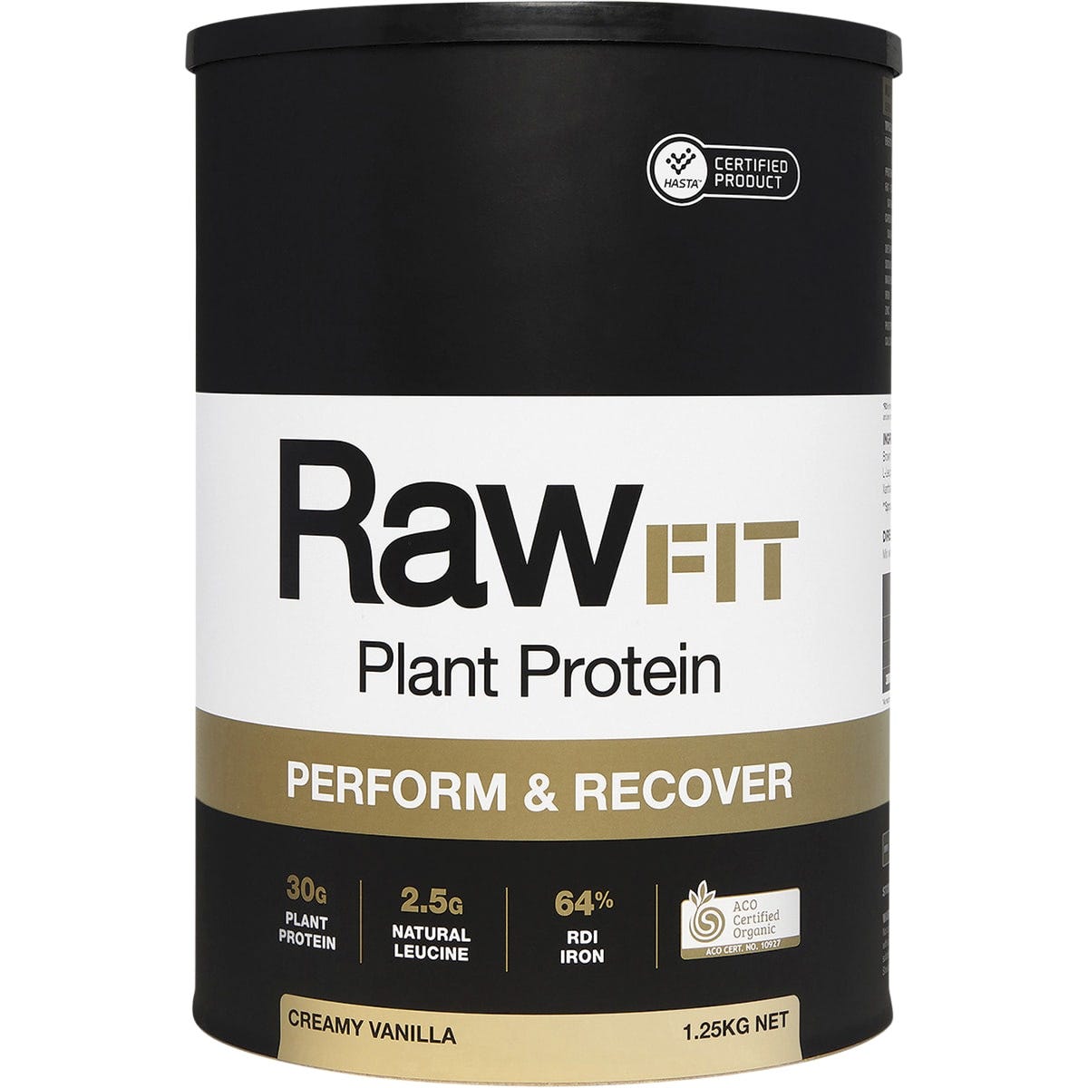 Amazonia- RawFit Plant Protein Perform & Recover Creamy Vanilla-1.25kg