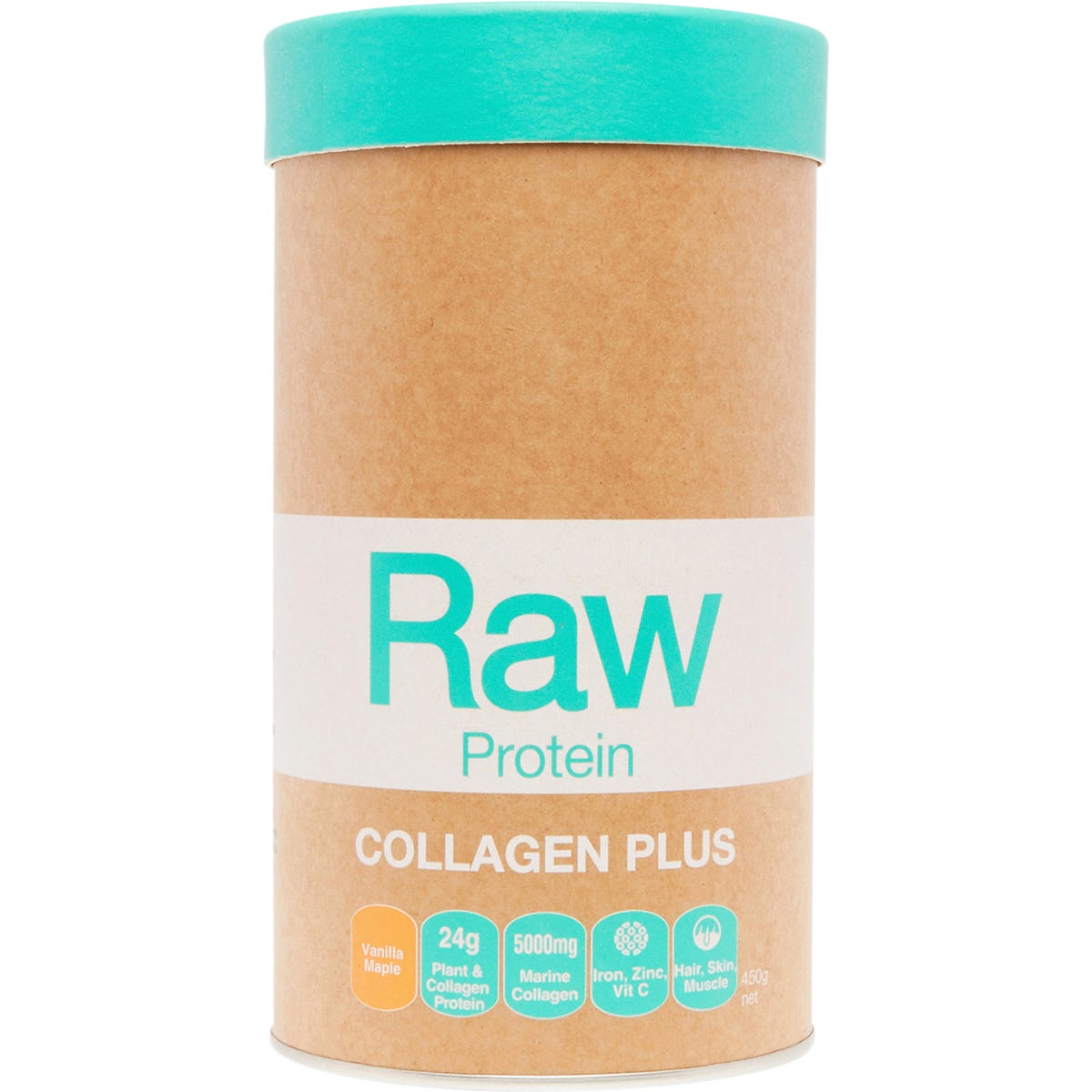 Amazonia- Raw Protein Collagen Plus Vanilla Maple-450g