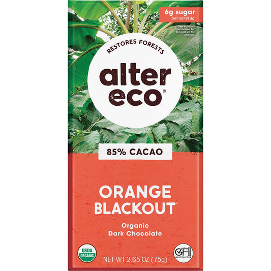 Alter Eco- Chocolate Organic Dark Orange Blackout-12x75g