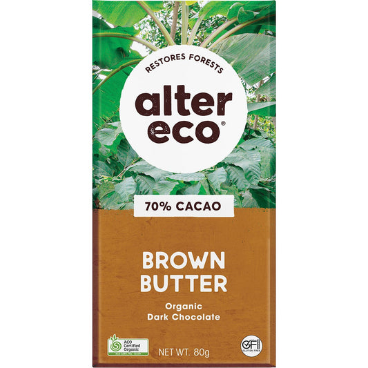 Alter Eco- Chocolate Organic Dark Brown Butter-12x80g