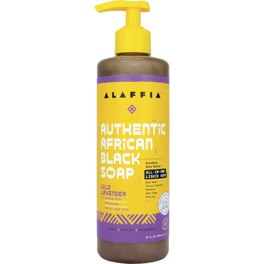 Alaffia- African Black Soap All-In-One Wild Lavender-476ml