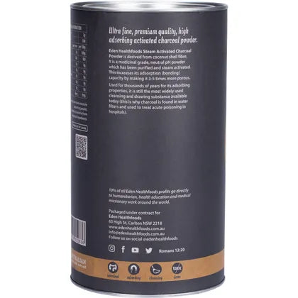 Eden Healthfoods- Activated Charcoal Steam Activated Charcoal Powder-1kg