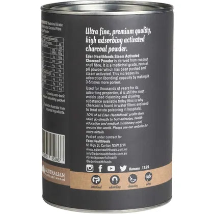 Eden Healthfoods- Activated Charcoal Steam Activated Charcoal Powder-300g