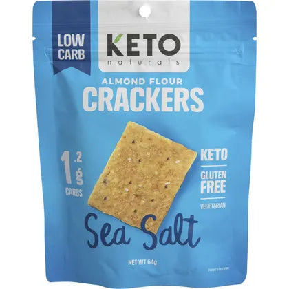 Keto Naturals- Almond Flour Crackers Sea Salt-8x64g