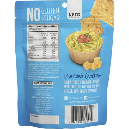 Keto Naturals- Almond Flour Crackers Sea Salt-8x64g