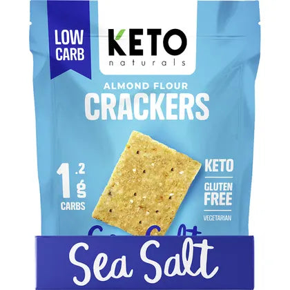 Keto Naturals- Almond Flour Crackers Sea Salt-8x64g