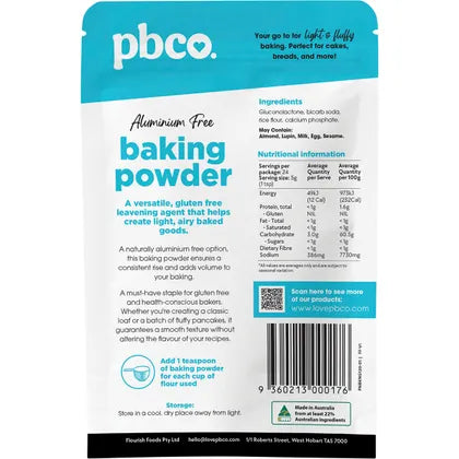 PBco- Aluminium Free Baking Powder-120g
