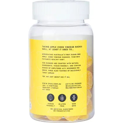Chuu Nutrition- Apple Cider Vinegar Gummies Sugar Free-60pcs