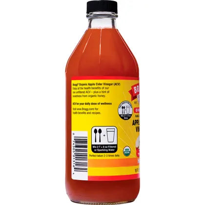 Bragg- Apple Cider Vinegar & Honey Unfiltered with The Mother-473ml