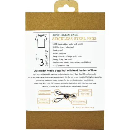 That Red House- Australian Made Stainless Steel Pegs 316 Marine Grade-24pk