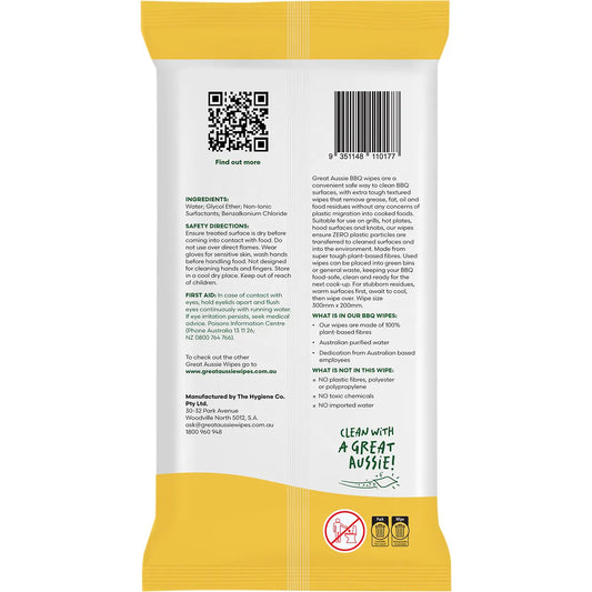 Great Aussie Wipes- BBQ X-Large Wipes-30pk