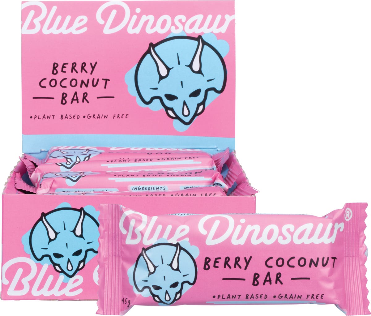 Blue Dinosaur- Berry Coconut Snack Bar-12x45g