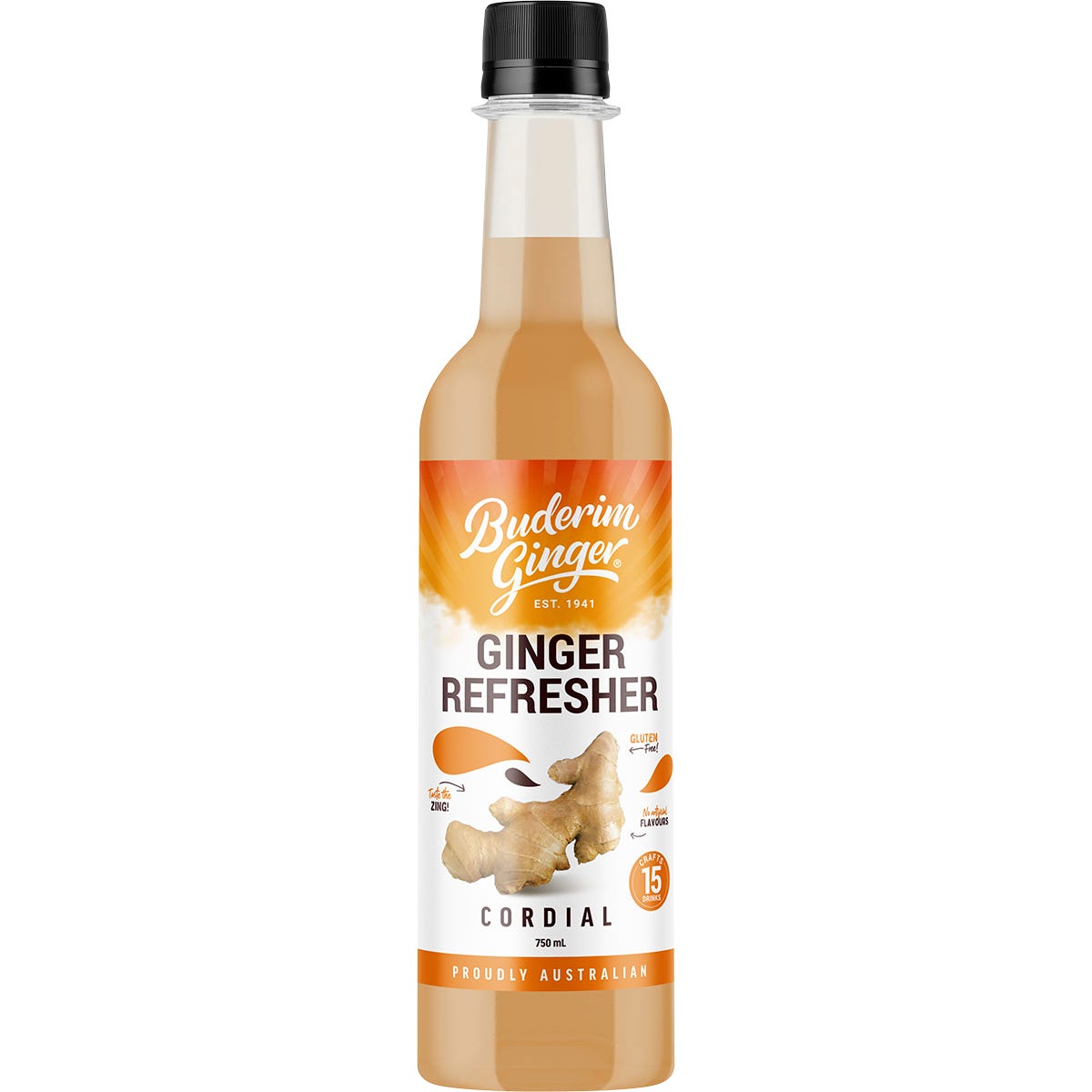 Buderim Ginger- Ginger Refresher Cordial-750ml