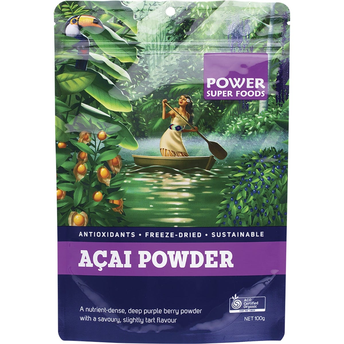 Power Super Foods- Acai Powder Certified Organic -100g