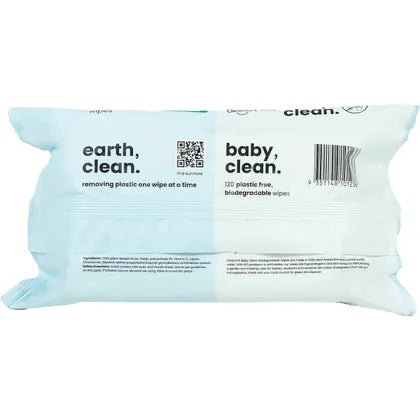 CleanLIFE- Baby Clean Extra Gentle Plastic Free Wipes-120pk