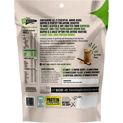 Protein Supplies Australia- BioPro Sprouted Brown Rice Pure-500g
