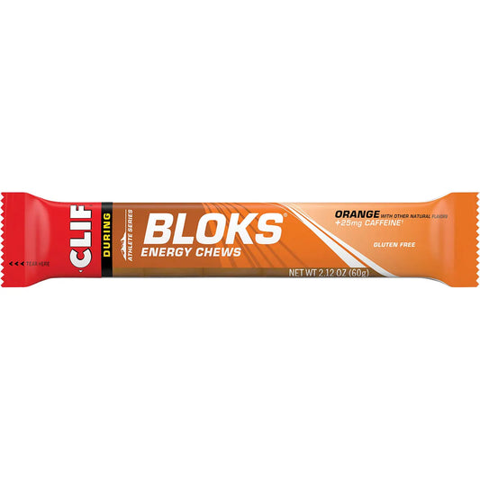 CLIF- Bloks Energy Chews Orange 25mg Caffeine-18x60g