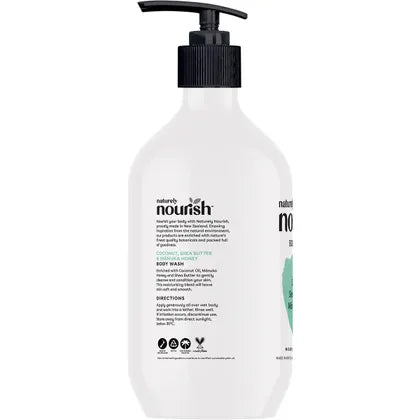 Naturely Nourish- Body Wash Coconut, Shea Butter & Manuka Honey-1L