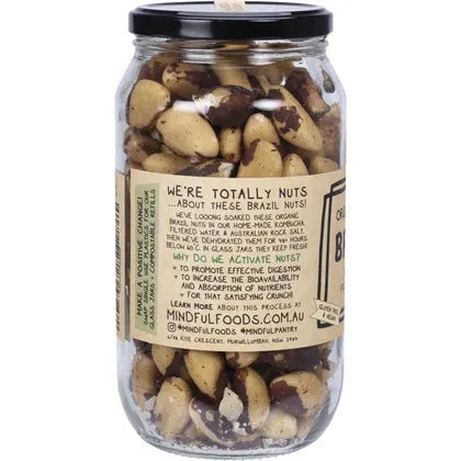 Mindful Foods- Brazil Nuts Organic & Activated-600g