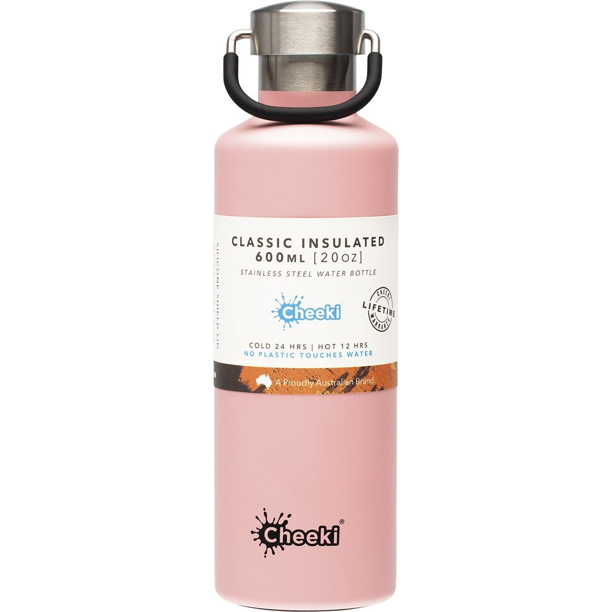 Cheeki- Stainless Steel Bottle Insulated Pink-600ml