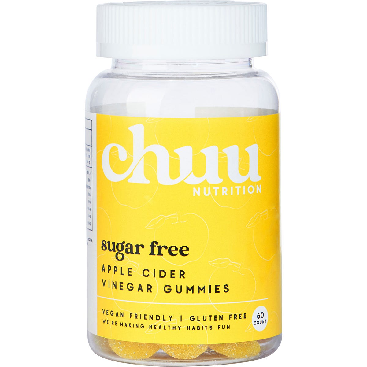 Chuu Nutrition- Apple Cider Vinegar Gummies Sugar Free-60pcs