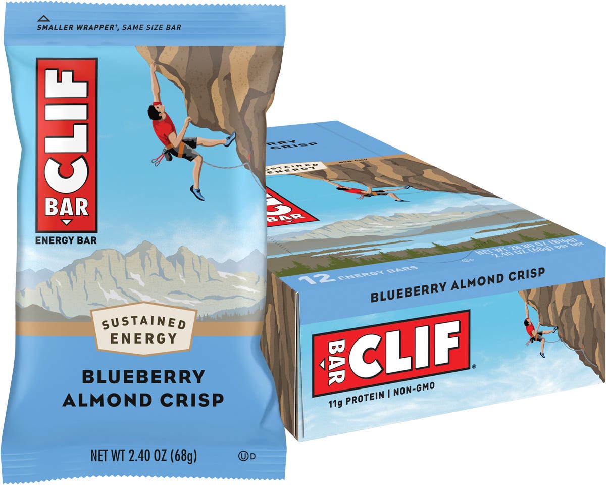 CLIF- Energy Bar Blueberry Almond Crisp-12x68g