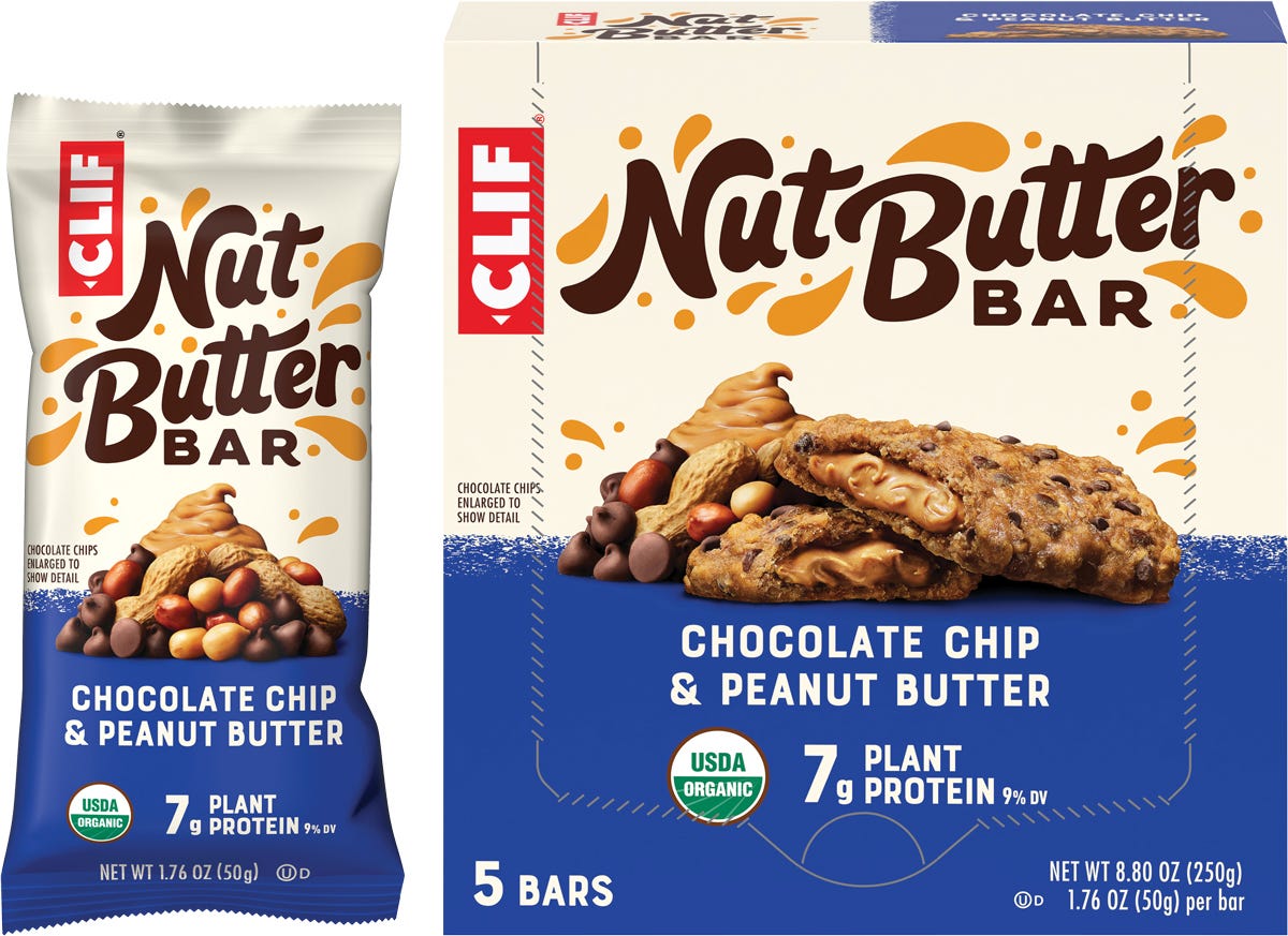 CLIF- Nut Butter Bar Chocolate Chip & Peanut Butter-5x50g