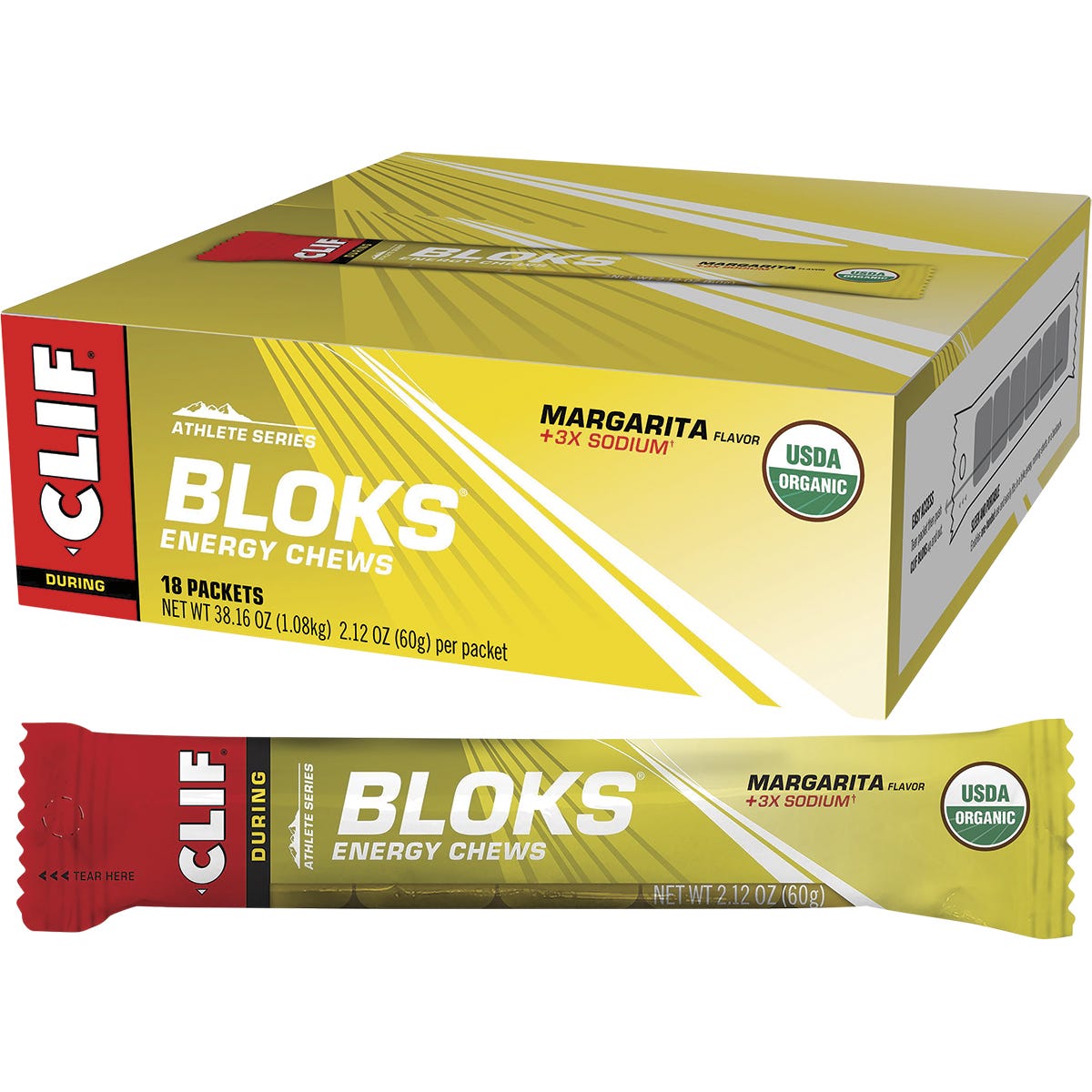 CLIF- Bloks Energy Chews Margarita 150mg Sodium-18x60g