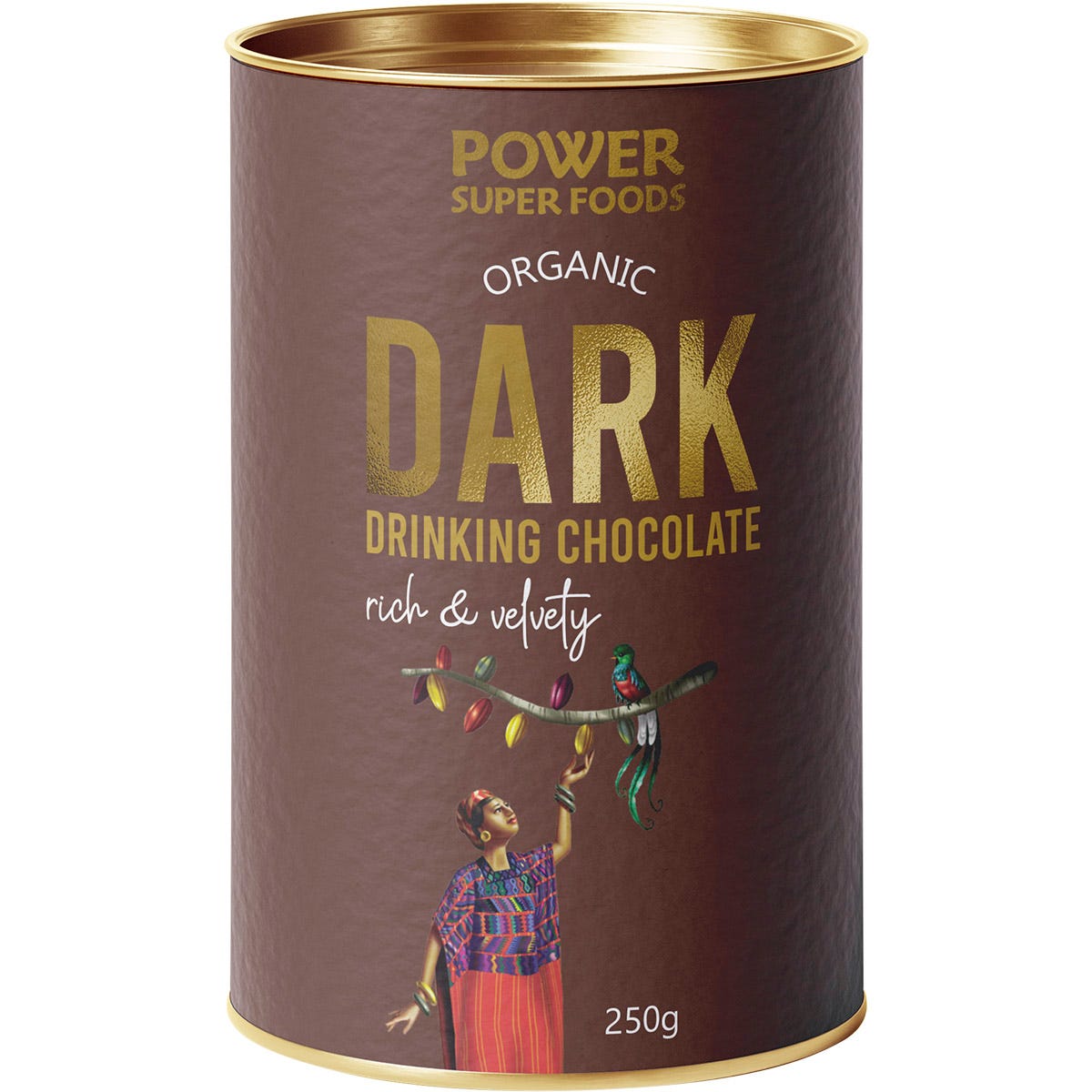 Power Super Foods-Dark Drinking Chocolate Certified Organic-250g