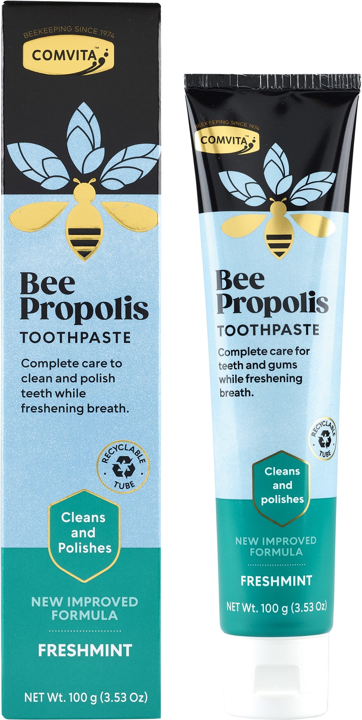 Comvita- Bee Propolis Toothpaste Cleans and Polishes Freshmint-100g