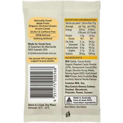 Carob Farm- Carob Koala Honeycomb-50x15g