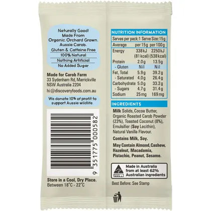 Carob Farm- Carob Koala Lamington-50x15g