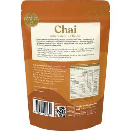 Hemp Foods Australia- Chai Recharge & Immunity-252g