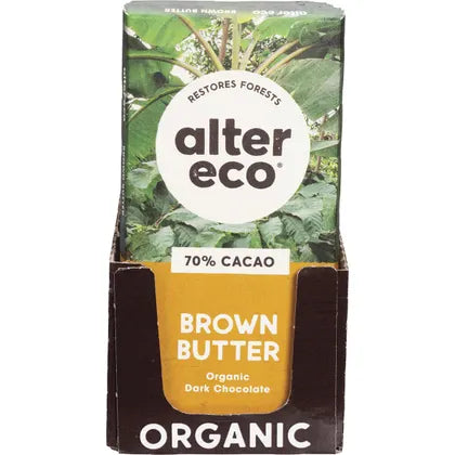 Alter Eco- Chocolate Organic Dark Brown Butter-12x80g