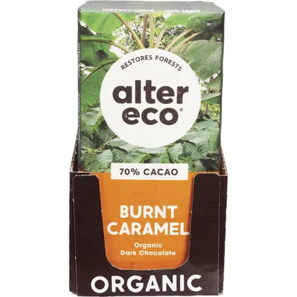 Alter Eco- Chocolate Organic Dark Burnt Caramel-12x80g