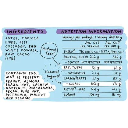 Blue Dinosaur- Chocolate Protein Bar-12x60g