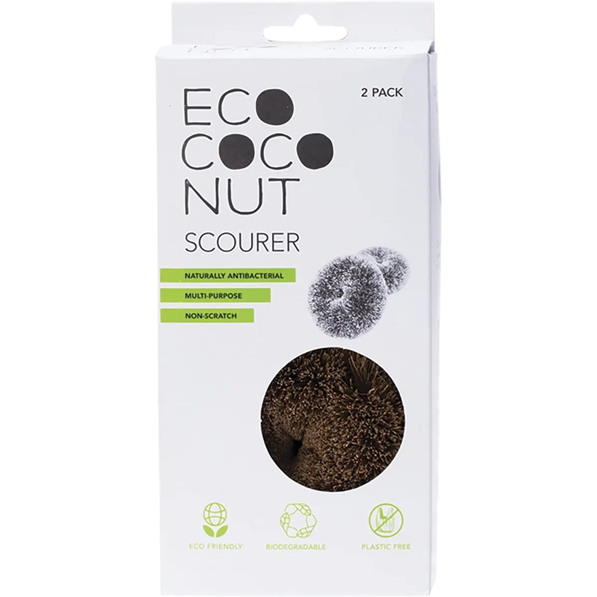 Ecococonut- Coconut Fibre Scourer-2pk