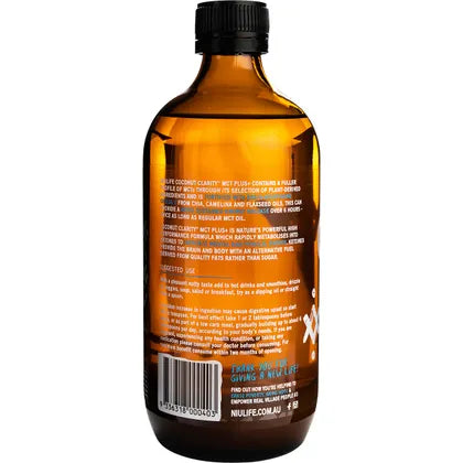 Niulife- Coconut MCT Plus+ Oil Clarity-6x500ml