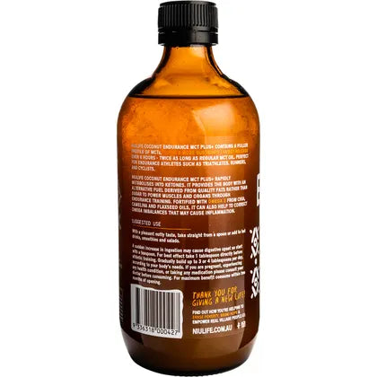 Niulife- Coconut MCT Plus+ Oil Endurance-6x500ml