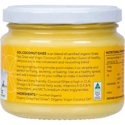 Sol Organics- Coconut Oil & Ghee-275g