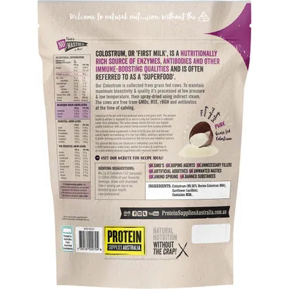 Protein Supplies Australia- Colostrum Grass Fed Pure-500g