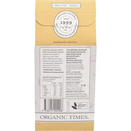 Organic Times- Cookies White Choc Macadamia-150g