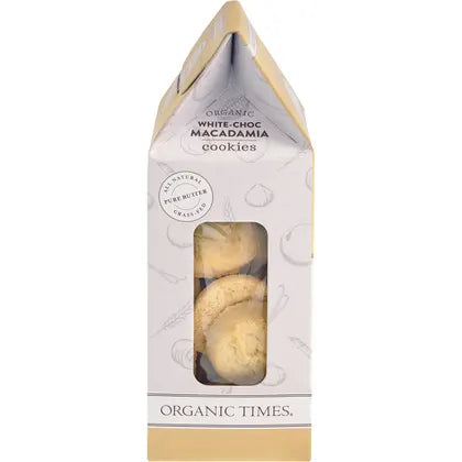 Organic Times- Cookies White Choc Macadamia-150g