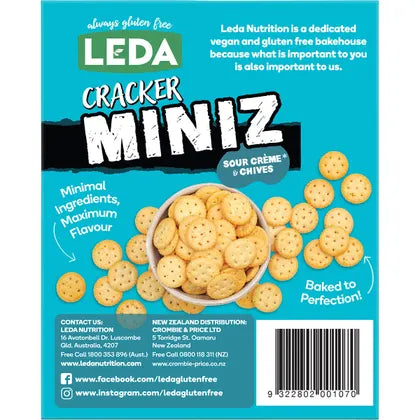 Leda- Cracker Miniz Sour Crème & Chives-6x150g