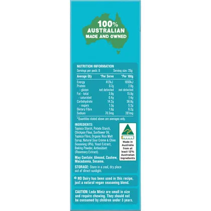 Leda- Cracker Miniz Sour Crème & Chives-6x150g