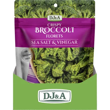 DJ&A- Crispy Broccoli Florets Sea Salt & Vinegar-12x25g