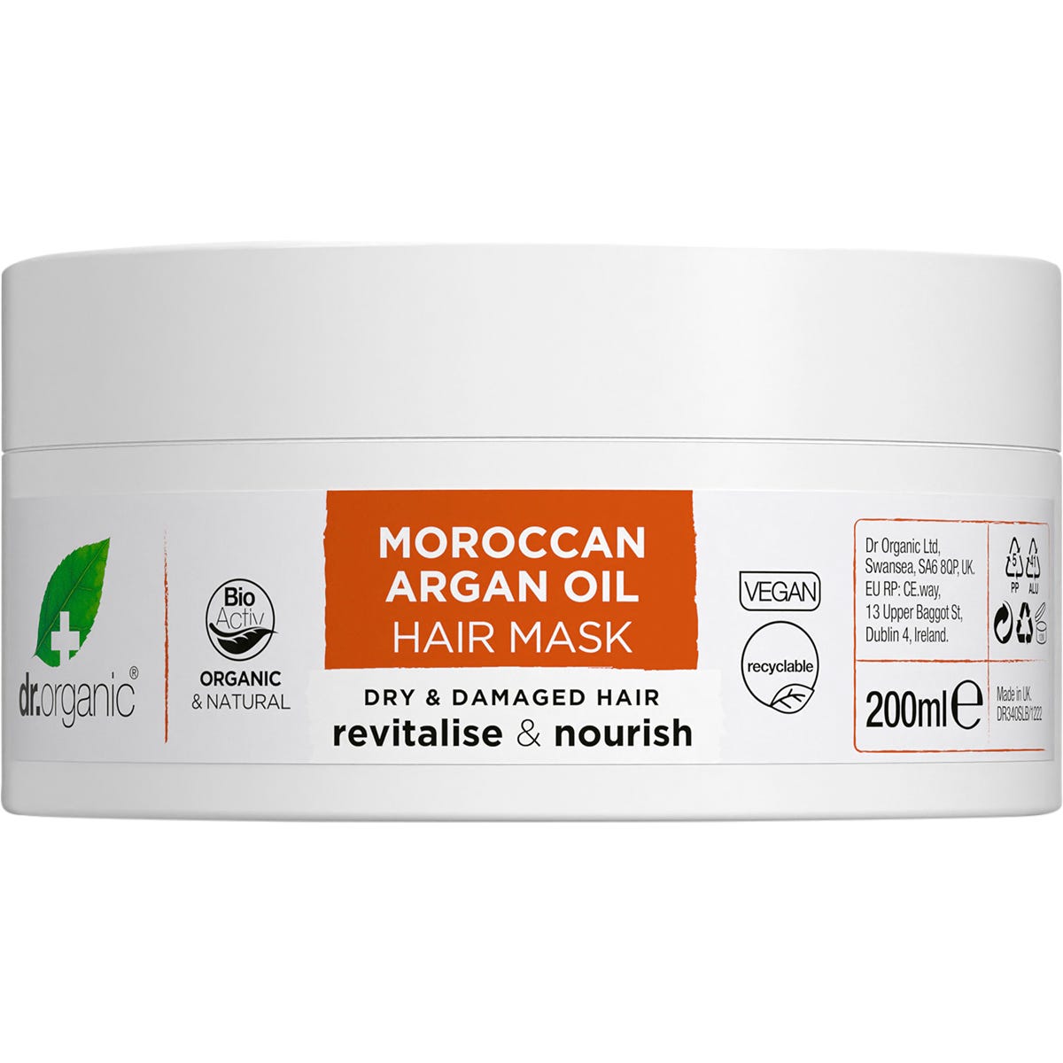 Dr. Organic- Hair Mask Moroccan Argan Oil-200ml