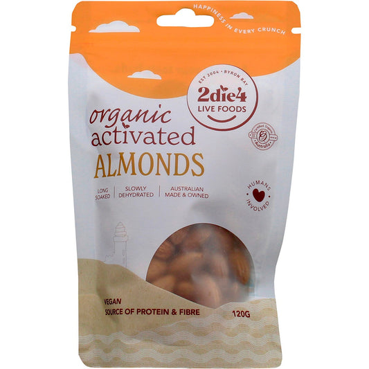 2die4 Live Foods- Organic Activated Almonds-120g