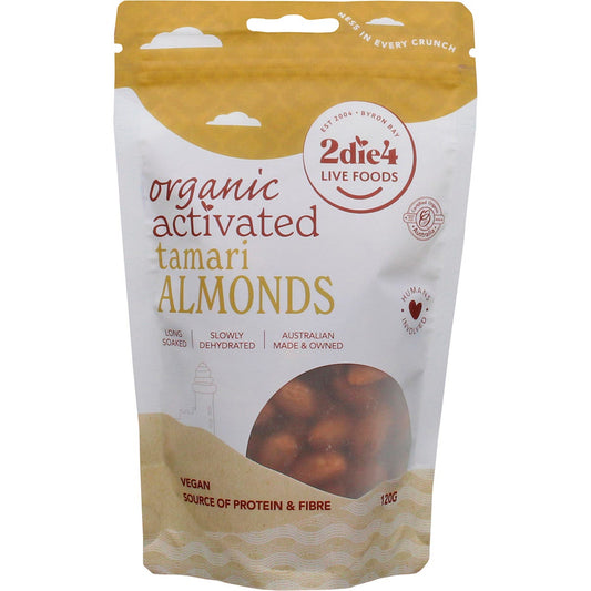 2die4 Live Foods- Organic Activated Tamari Almonds-120g