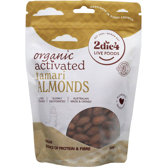2die4 Live Foods- Organic Activated Tamari Almonds-300g